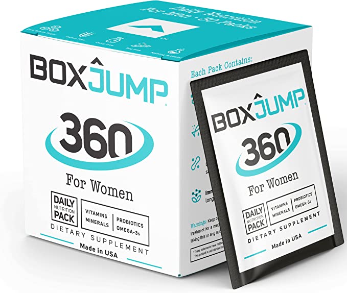 BoxJump 360 for Women, Daily Vitamins with 30 packs for 30 days